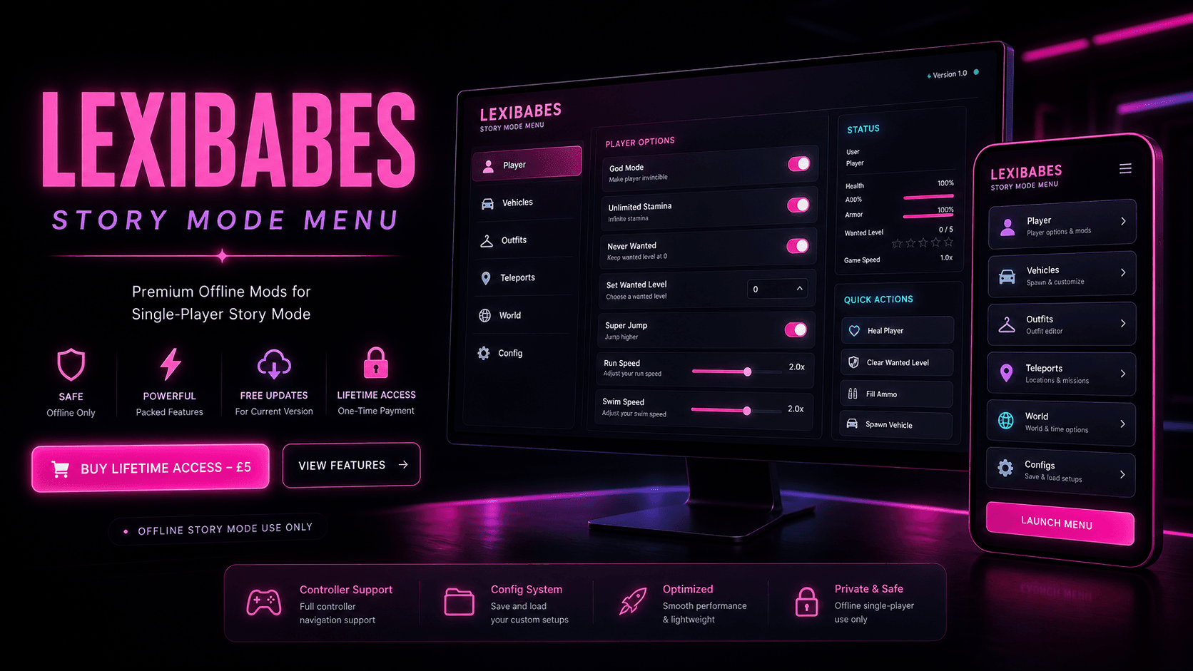 LexiBabes Story Mode Menu premium product preview